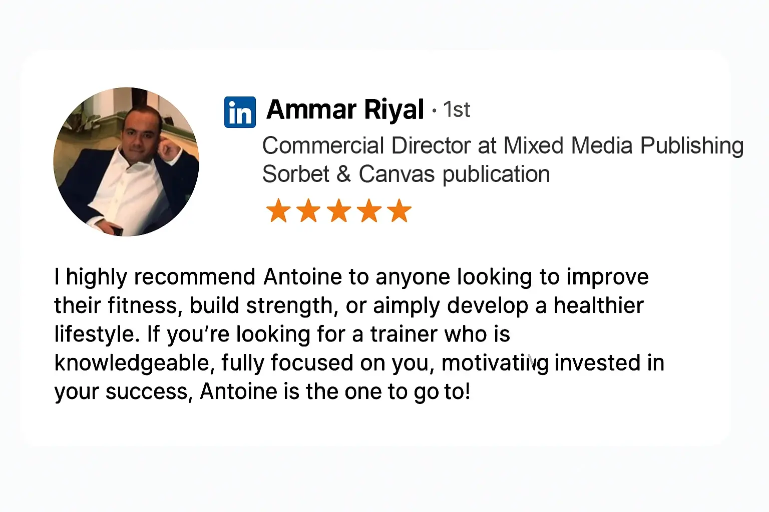 Ammar - Client Testimonial