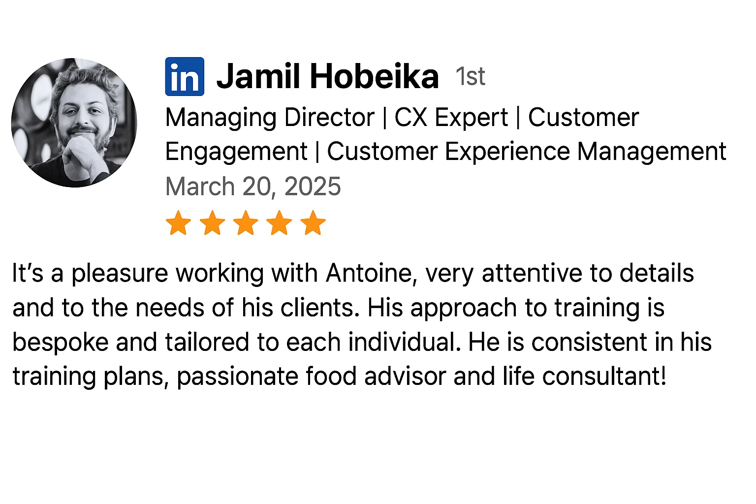 Jamil - Client Testimonial